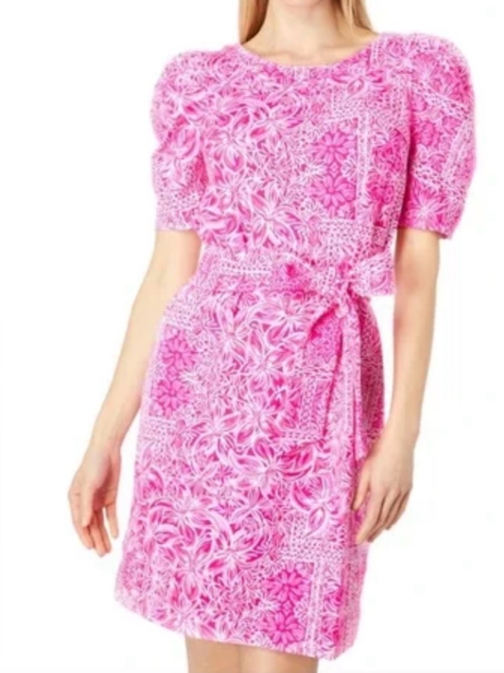 Lilly Pulitzer Harriet Piñata Pink New Blooms On The Block Dress Sz M - Picture 2 of 10